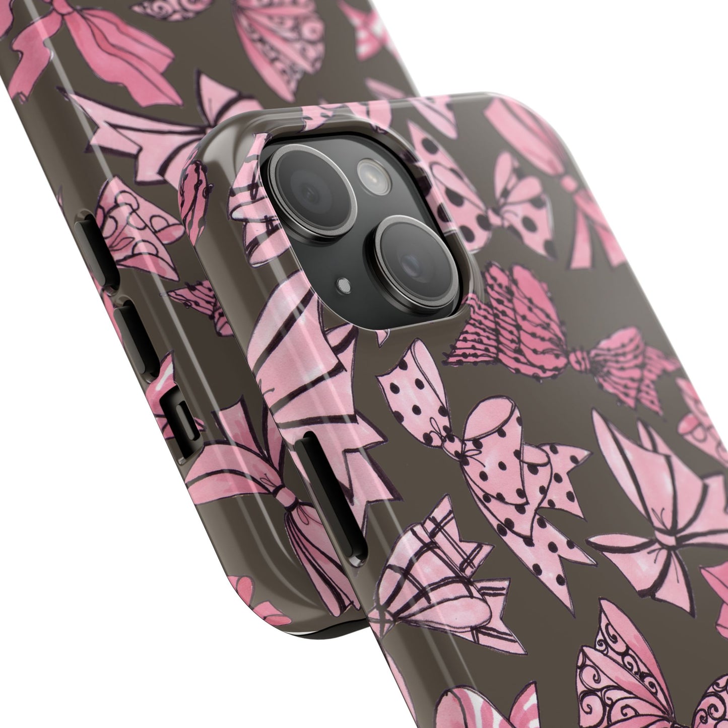 Blushing Bows Mocha Phone Case