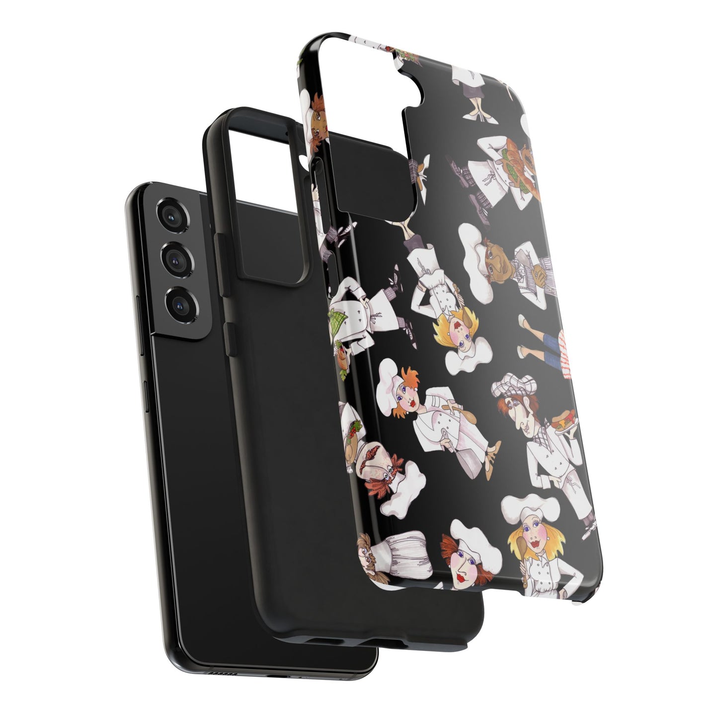Tossed Chefs Black Phone Case