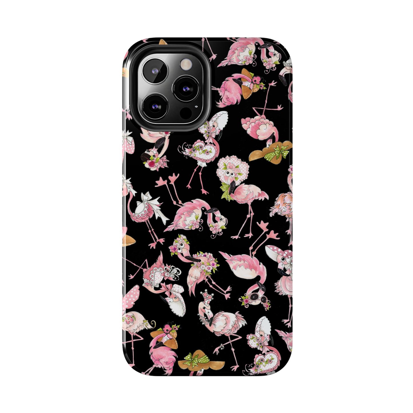 Tossed Flams Black Phone Case