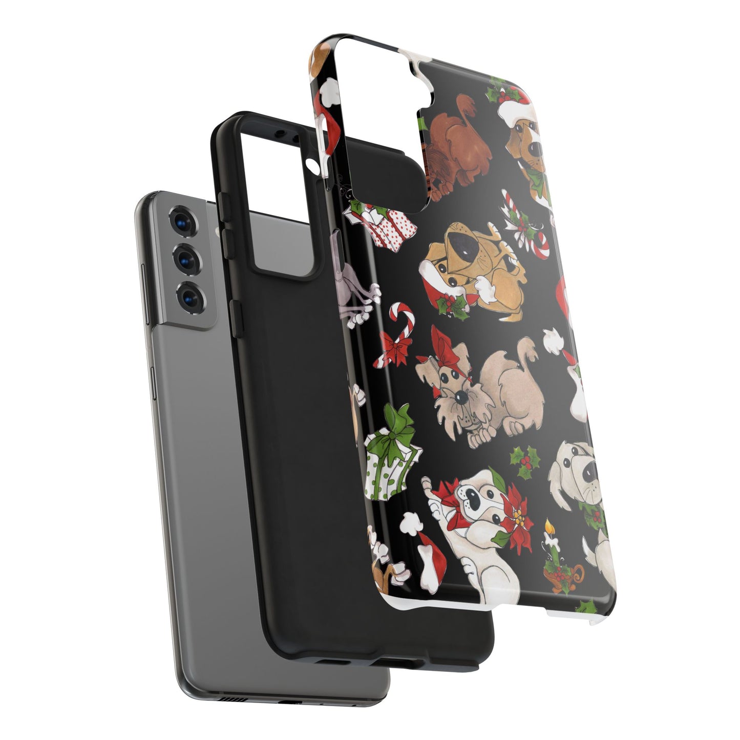 Doggie Toss Black Phone Case