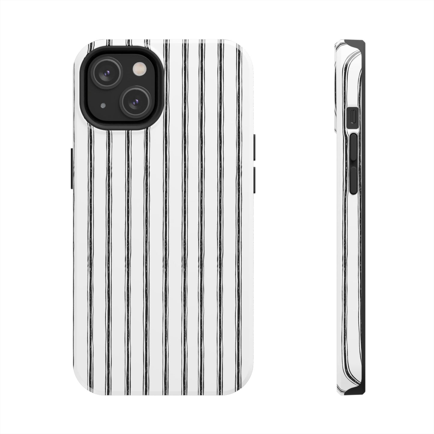 Napkin Stripe White / Black Phone Case