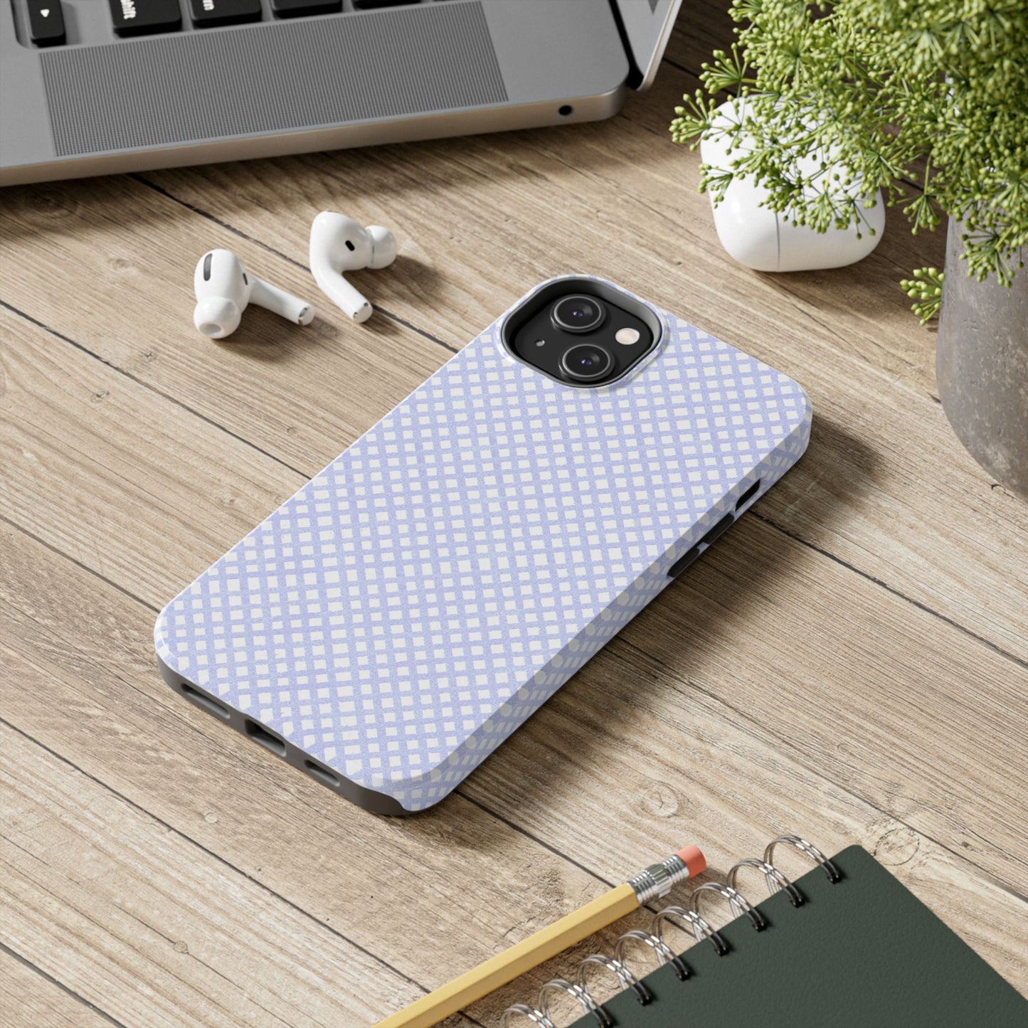 Bias Check Light Blue Phone Case