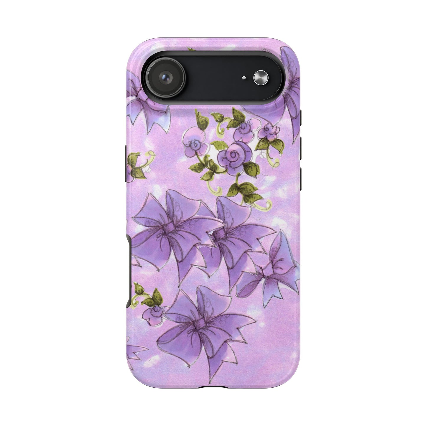 Bows & Flowers Purple Phone Case