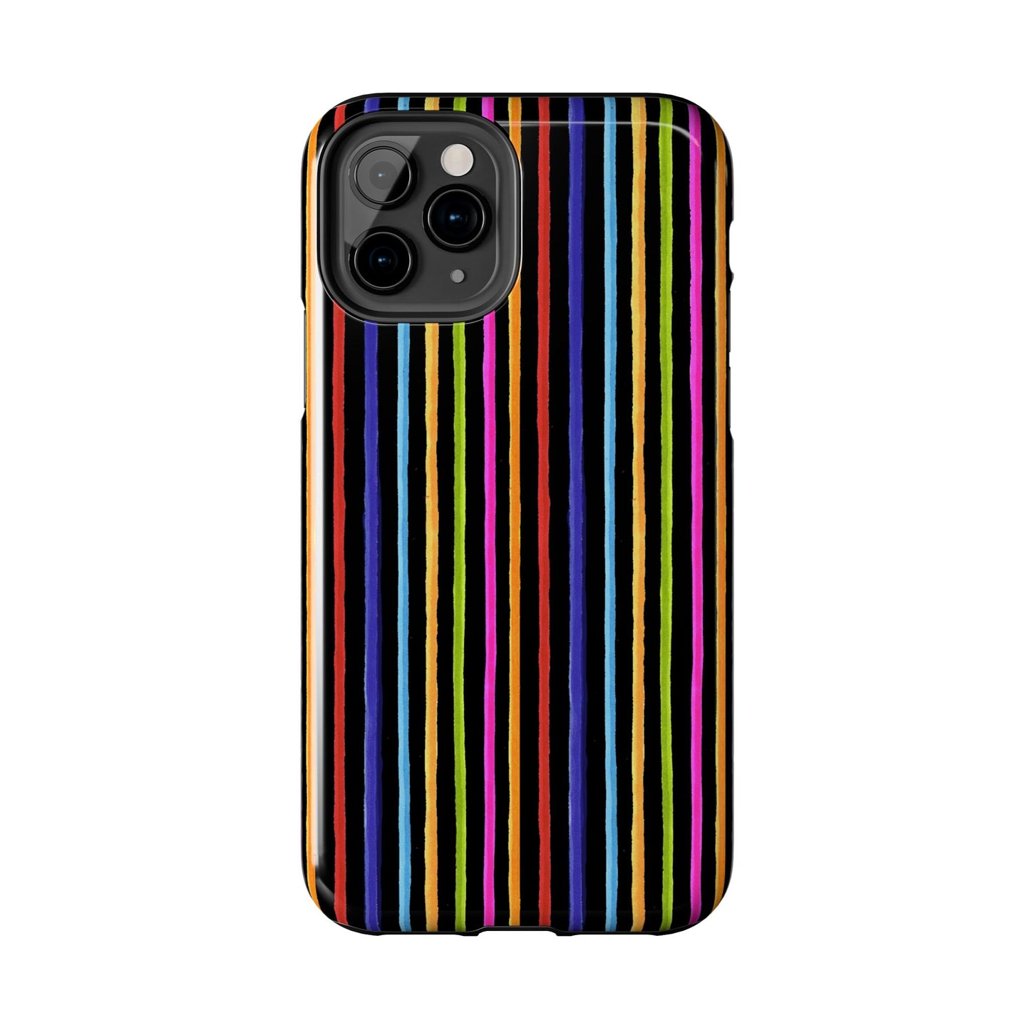 Happy Stripe Black Phone Case