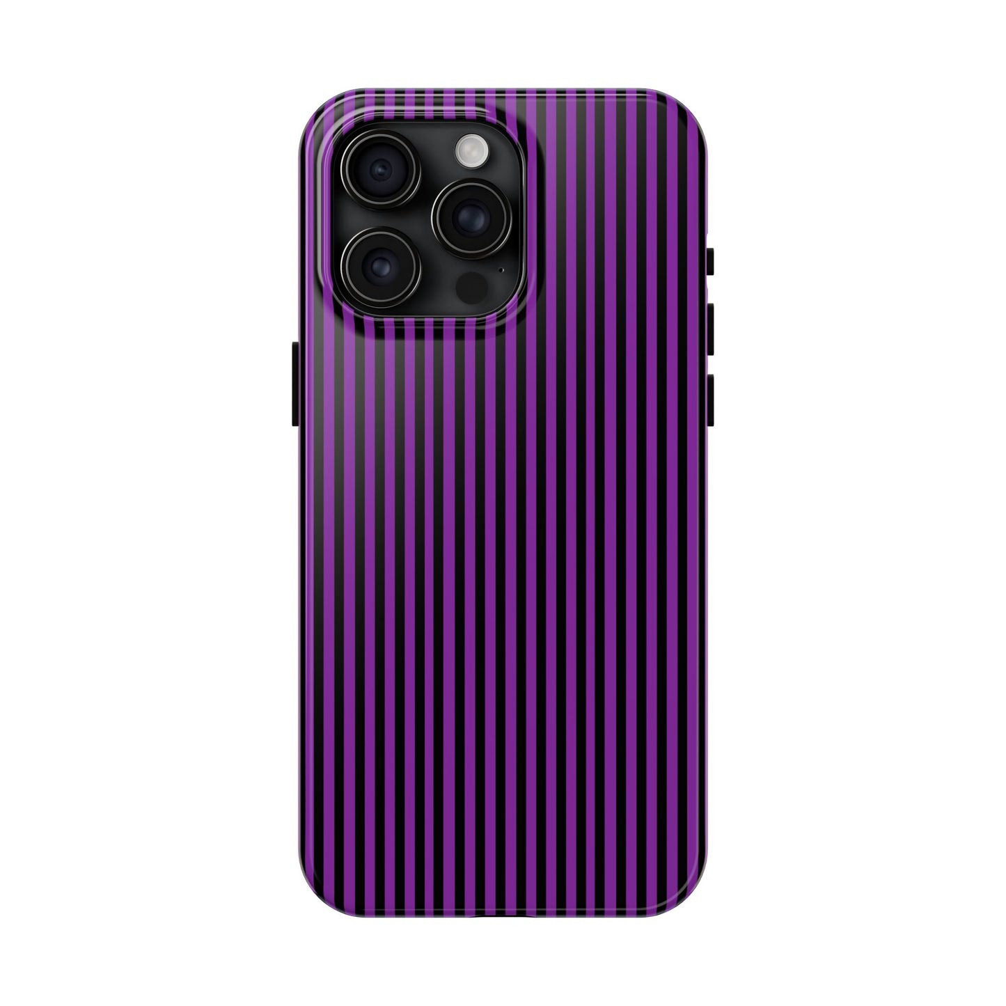 Stripe Purple / Black Phone Case