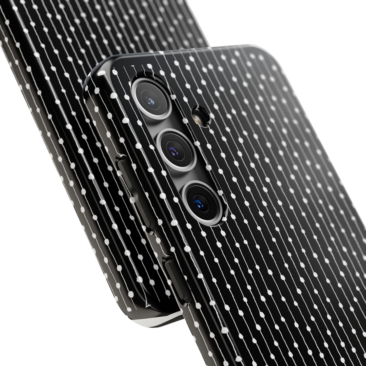 Pin Stripe Black / White Phone Case