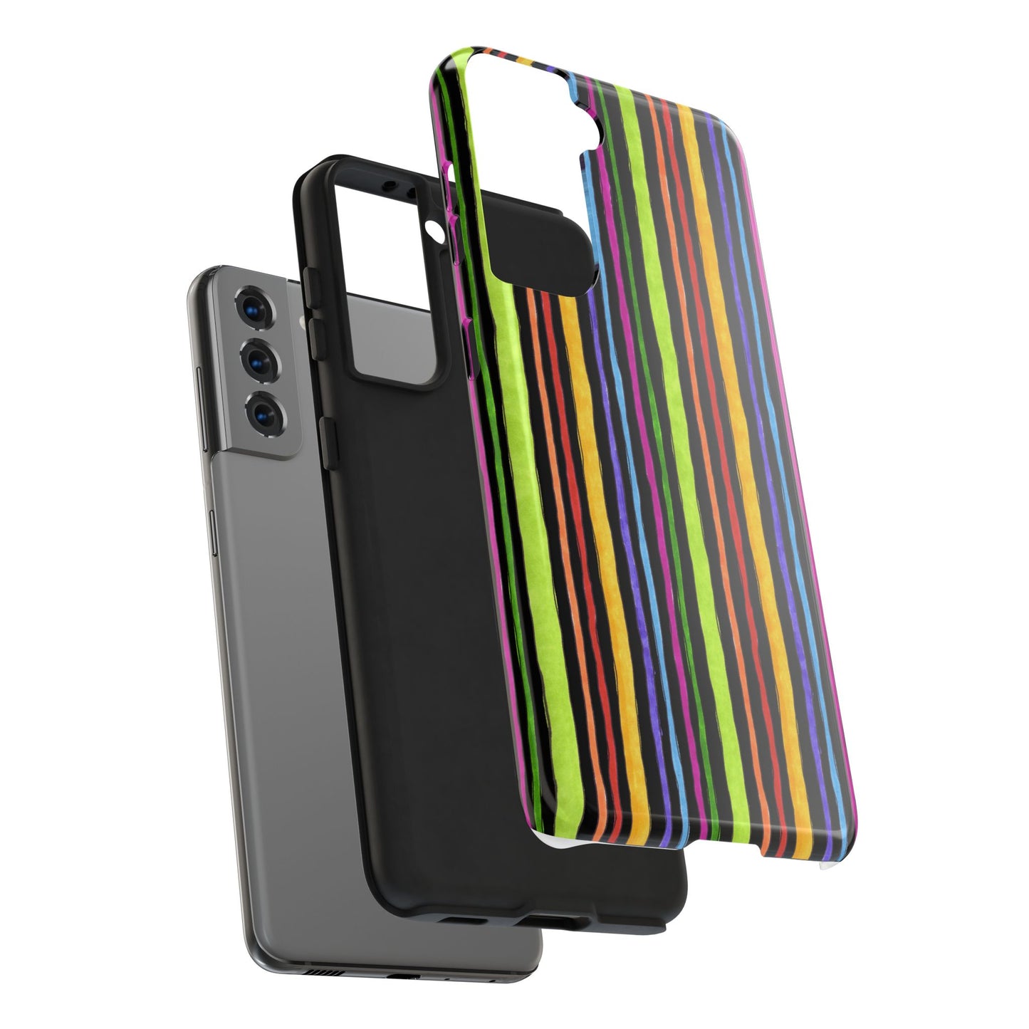 Stripe Fancy Black Phone Case