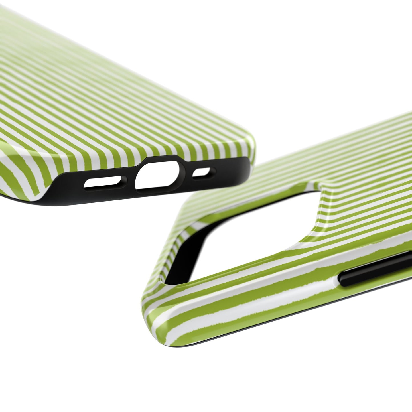 Lazy Stripe Green / White Phone Case