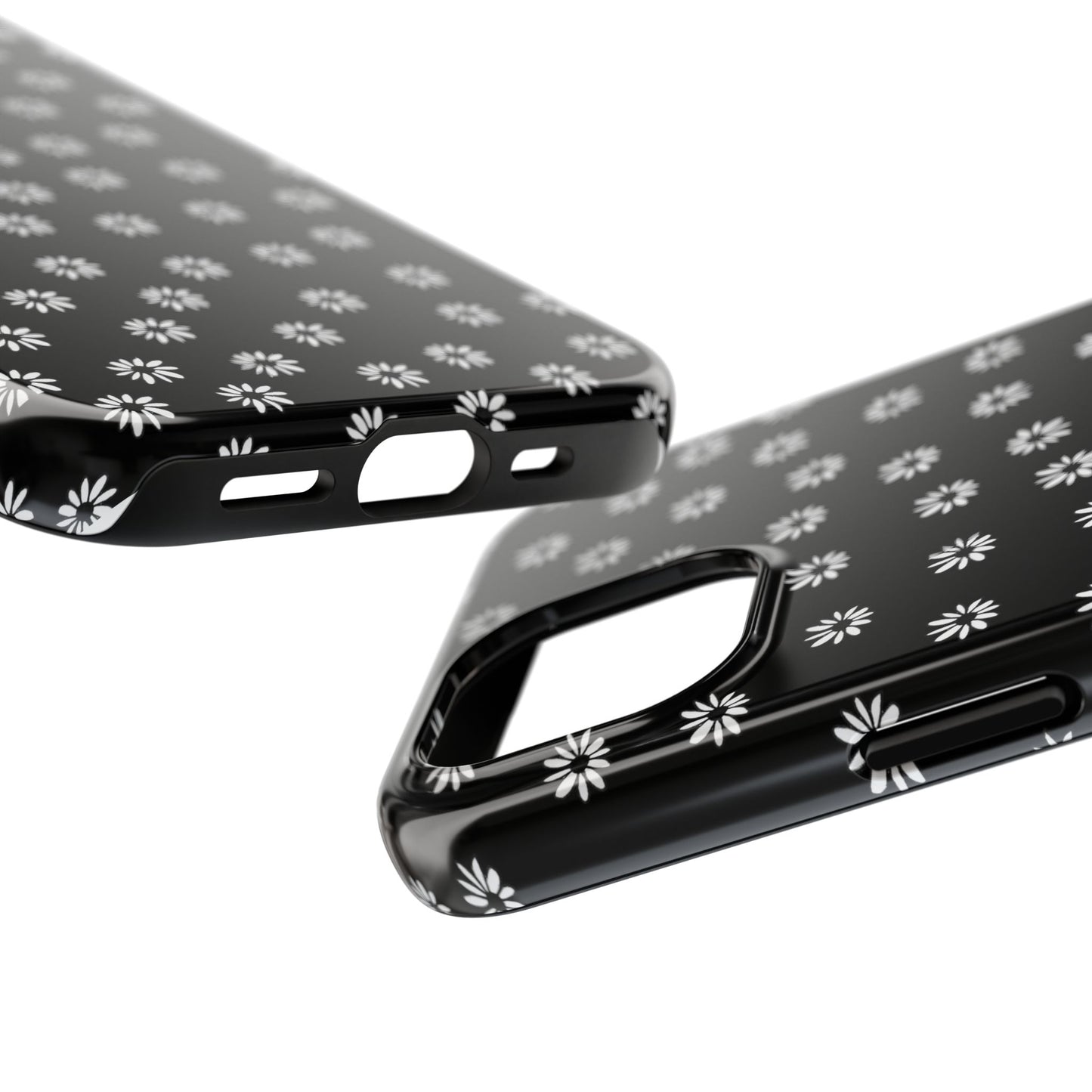Daisy Dot Black / White Phone Case