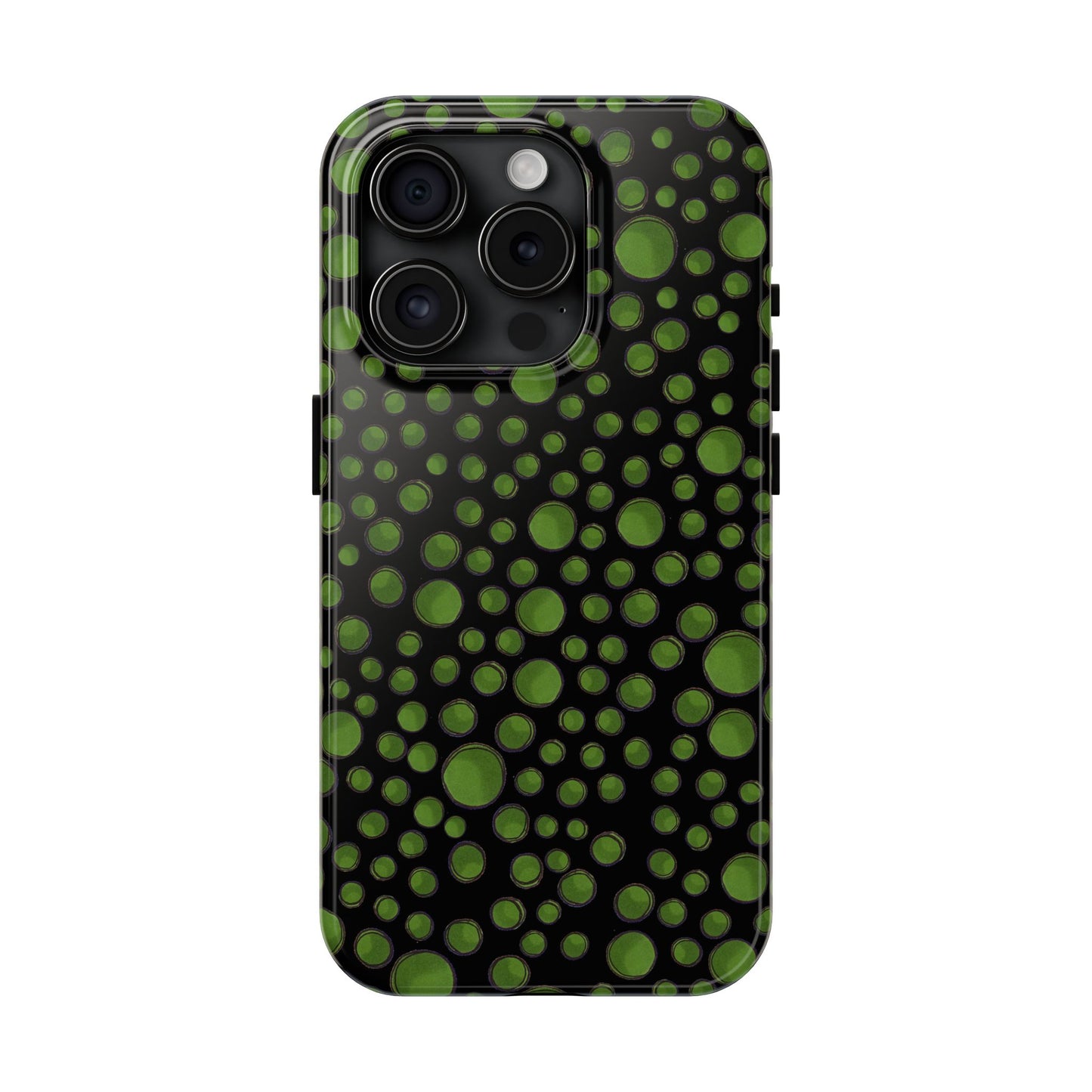 Dot Assortment Black / Green Phone Case