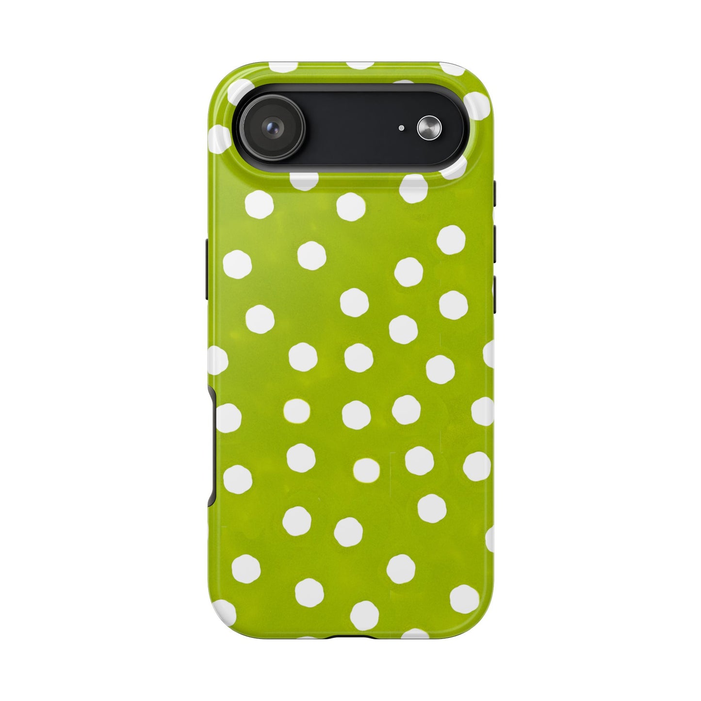 Jumbo Dots Green / White Phone Case
