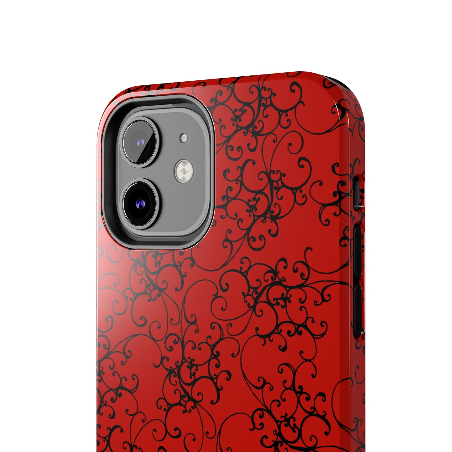 Elegant Scroll Red / Black Phone Case