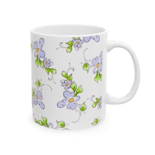 Forget Me Knots White Cup