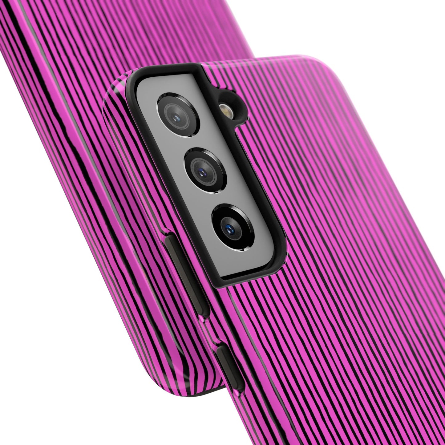 Quirky Pin Stripe Pink / Black Phone Case