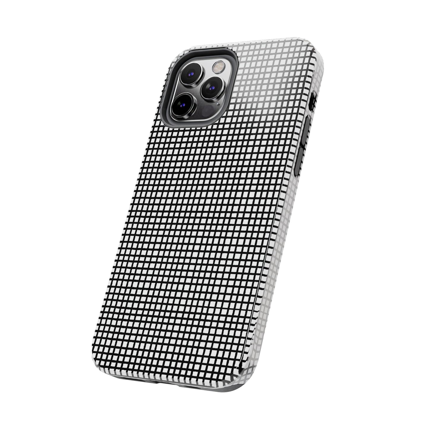 Gingham Black / White Phone Case