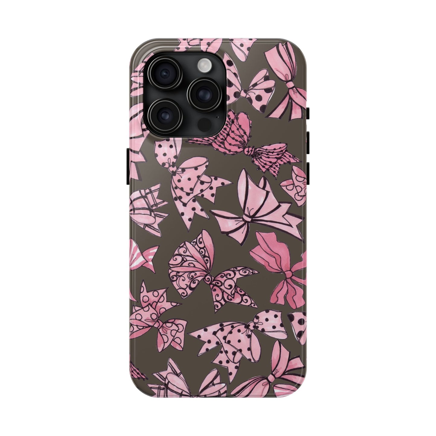 Blushing Bows Mocha Phone Case