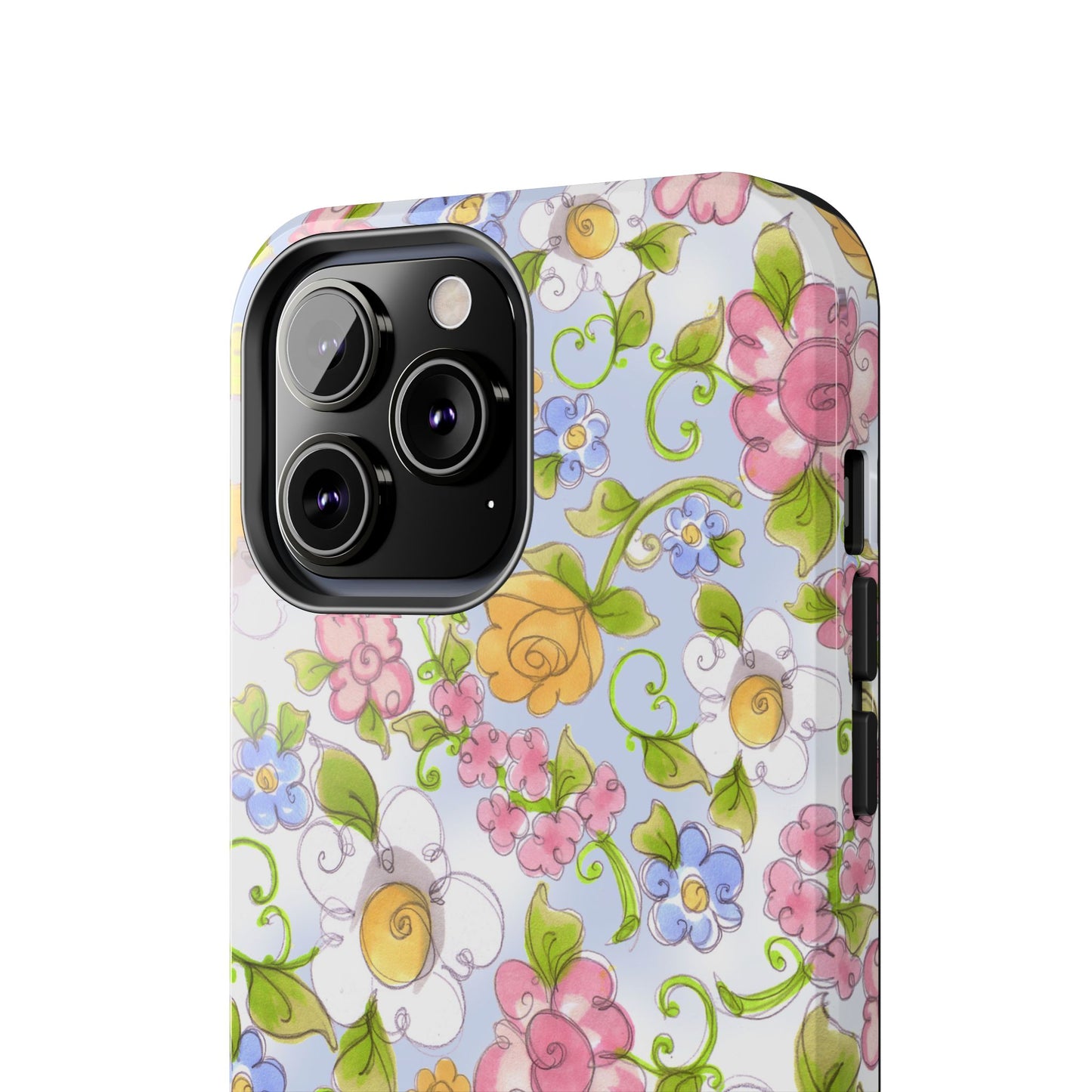 Flower Frolic Blue Phone Case