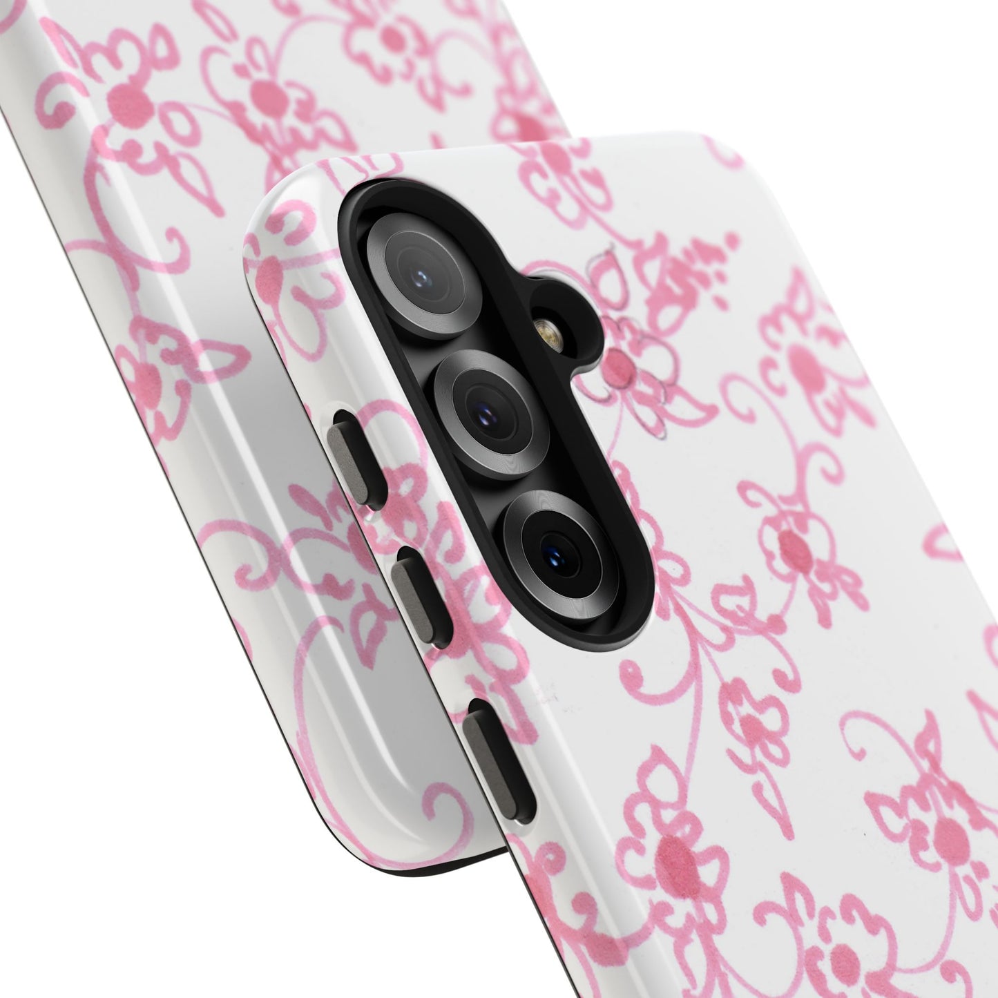 Juliette Ladies White / Pink Flowers Phone Case