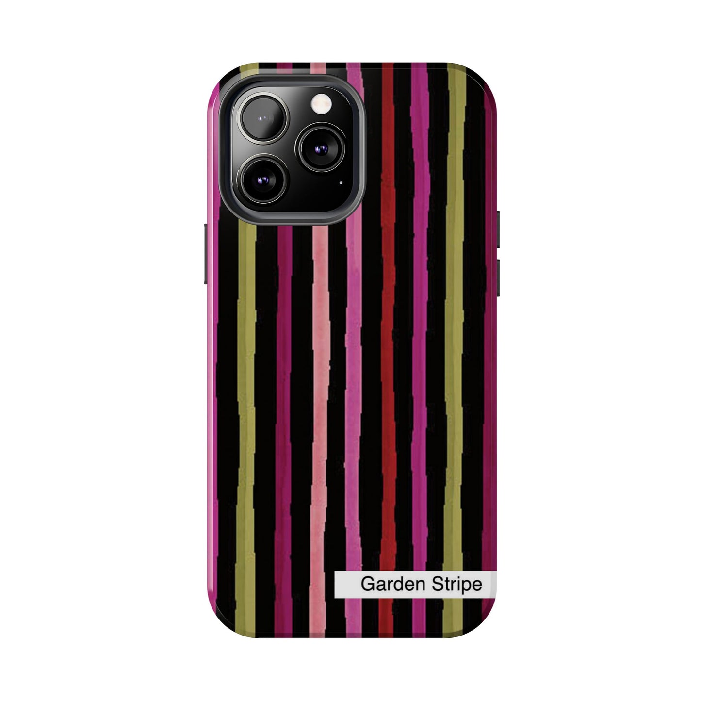 Garden Stripe Black Phone Case