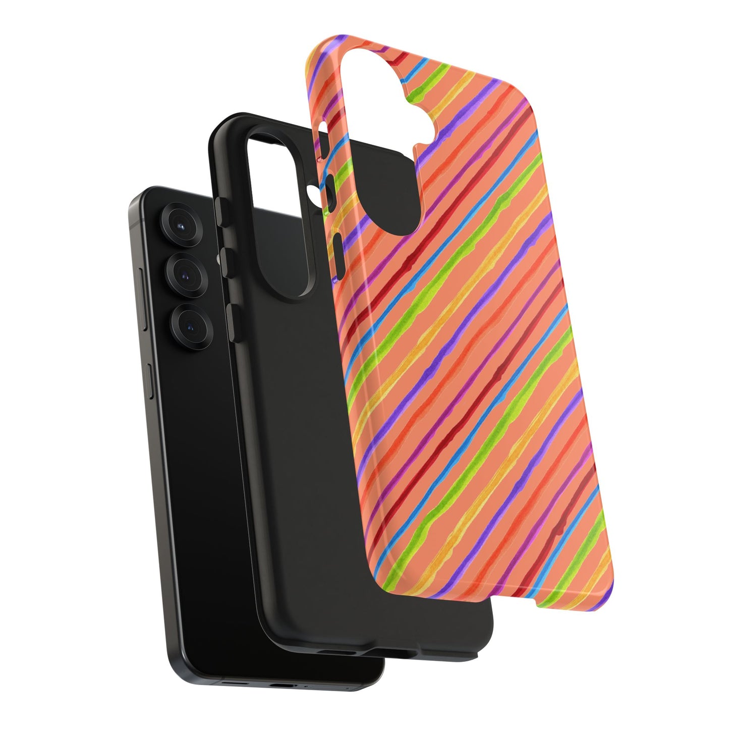 Calico Stripe Orange Phone Case