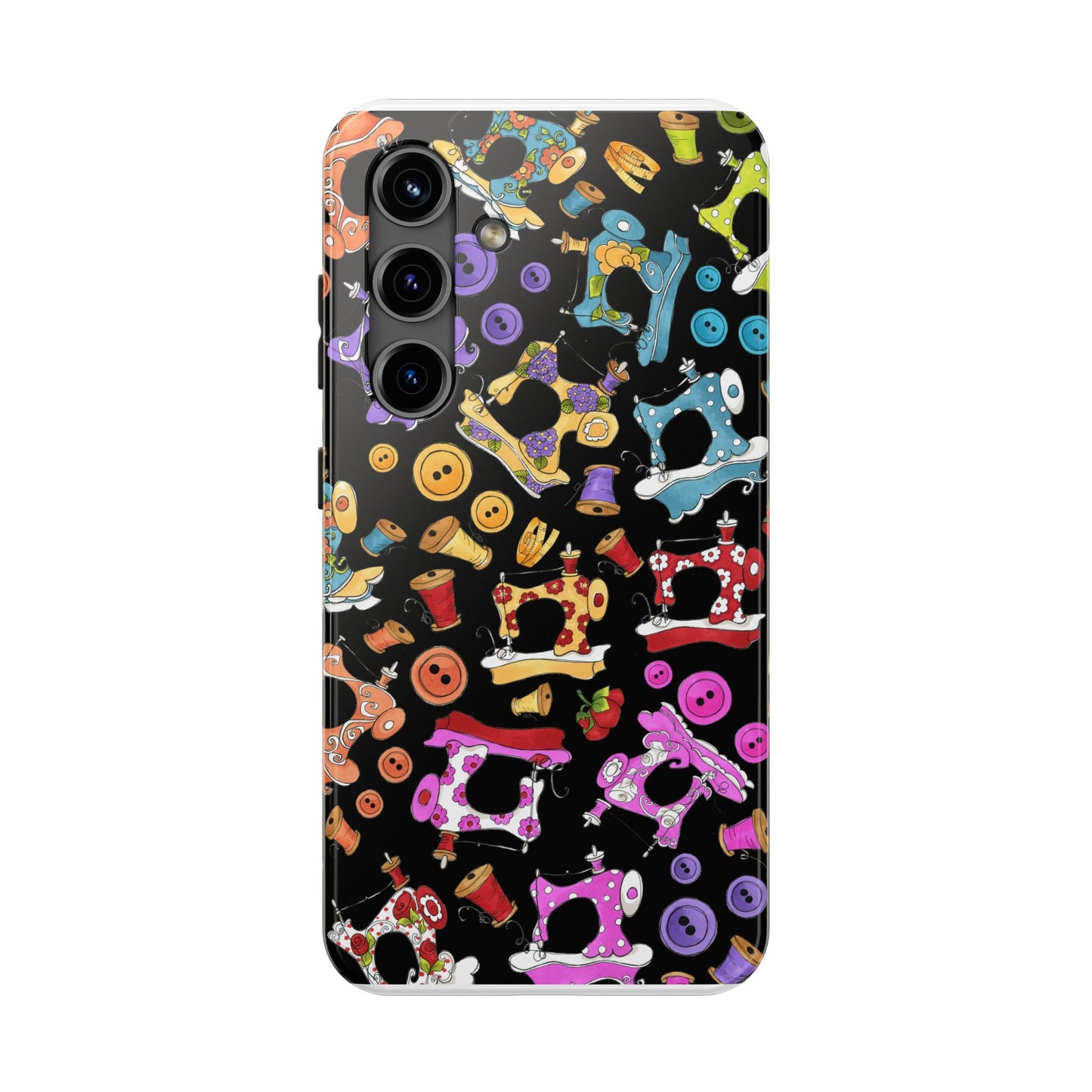 Sew Assorted Black Phone Case