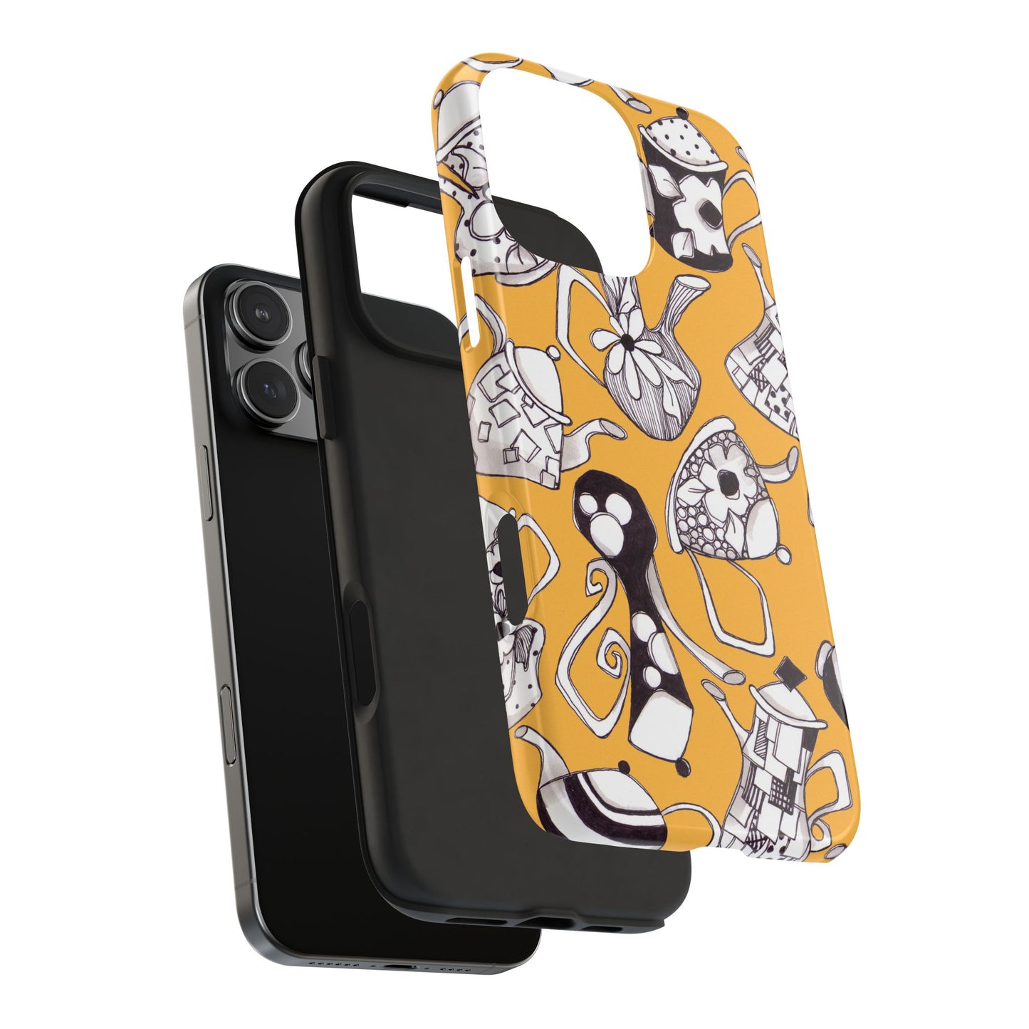 Fancy Pots Yellow Phone Case