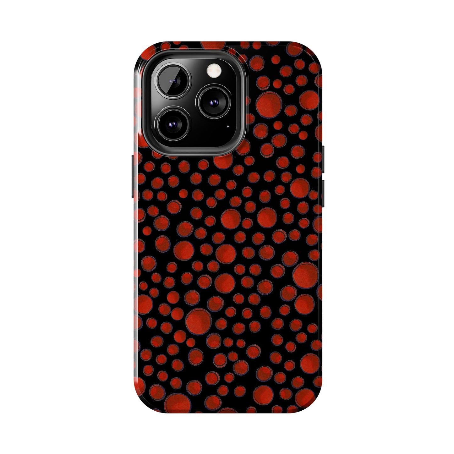 Dot Assortment Black / Red Phone Case