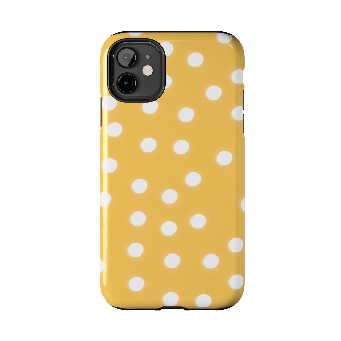 Jumbo Dots Yellow / White Phone Case