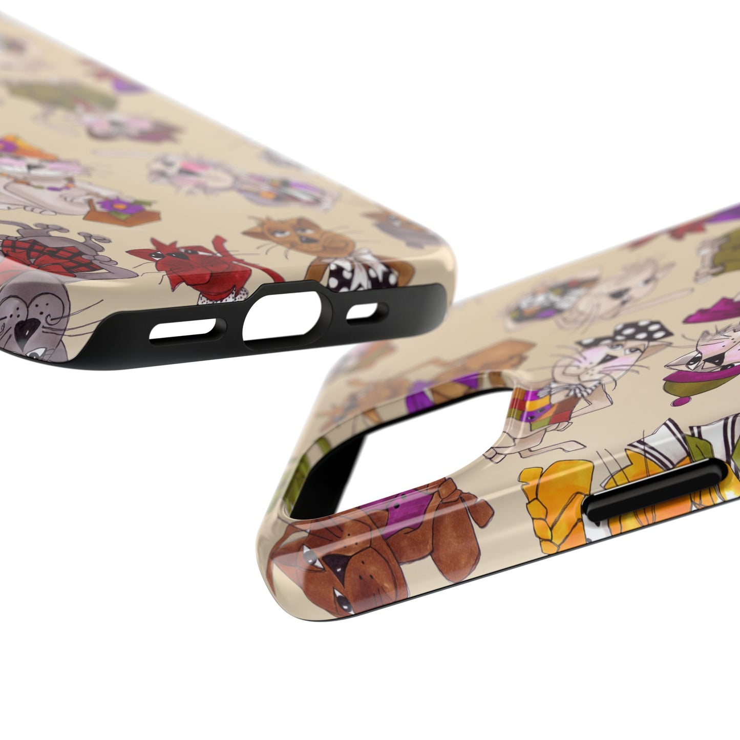 Spice Cats Tossed Muslin Phone Case