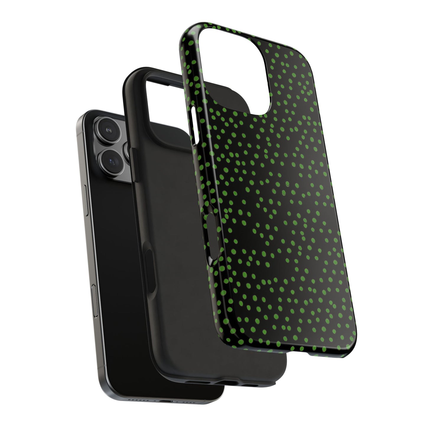 Dinky Dots Black / Green Phone Case