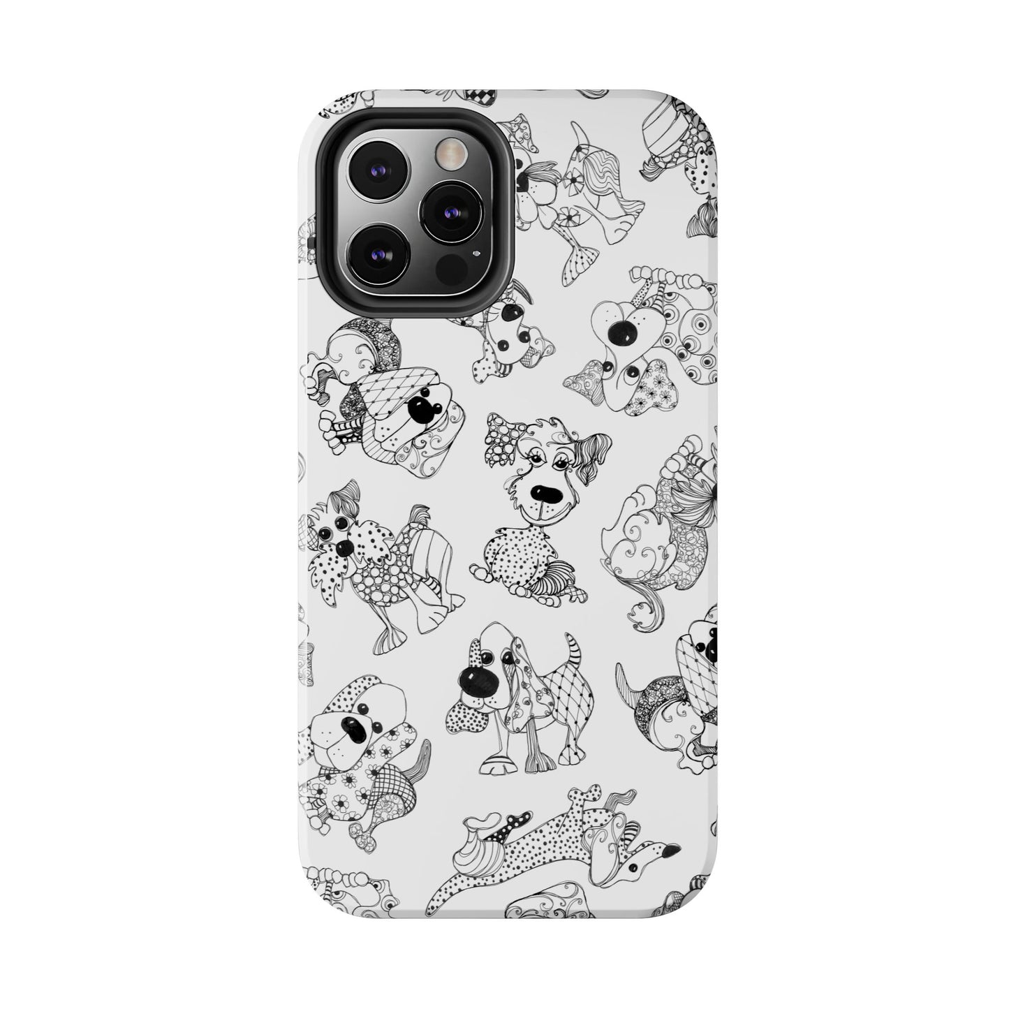 Doodle Dogs White Phone Case