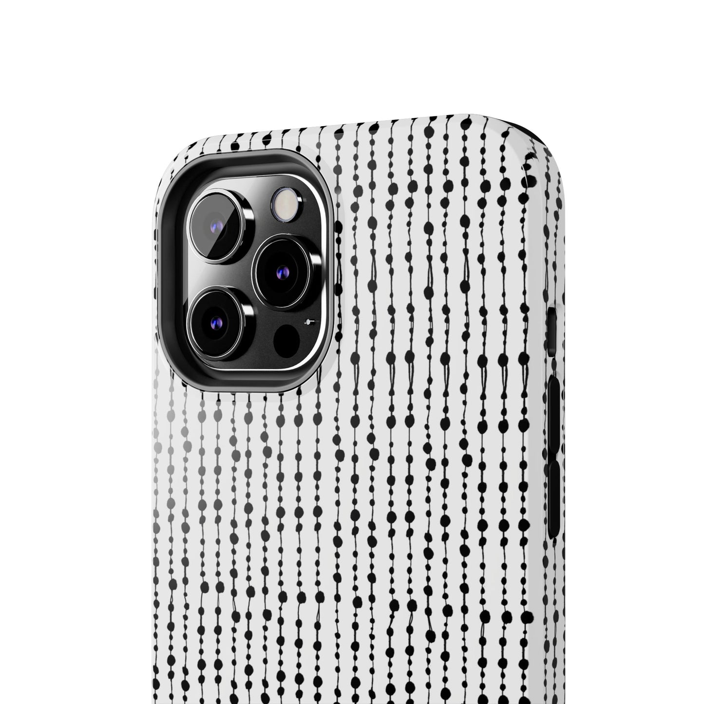 Beaded Curtain White / Black Phone Case