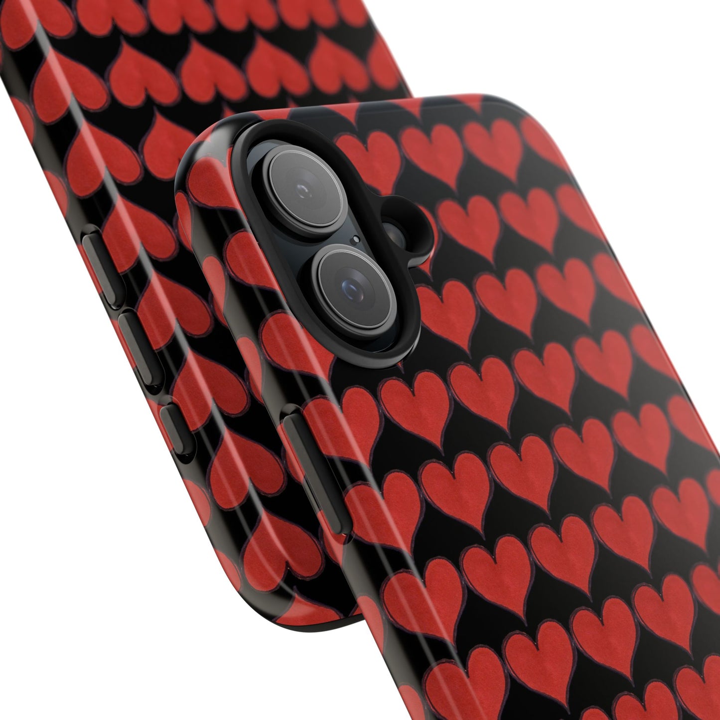Heartbeats Black / Red Phone Case