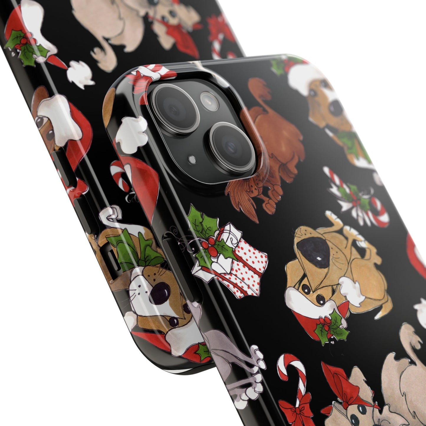 Doggie Toss Black Phone Case