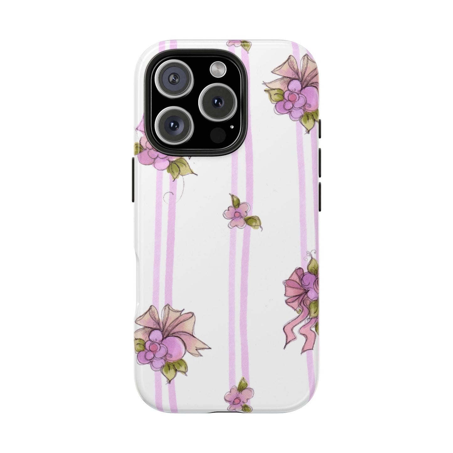 Flower Model Flower Stripe Phone Case