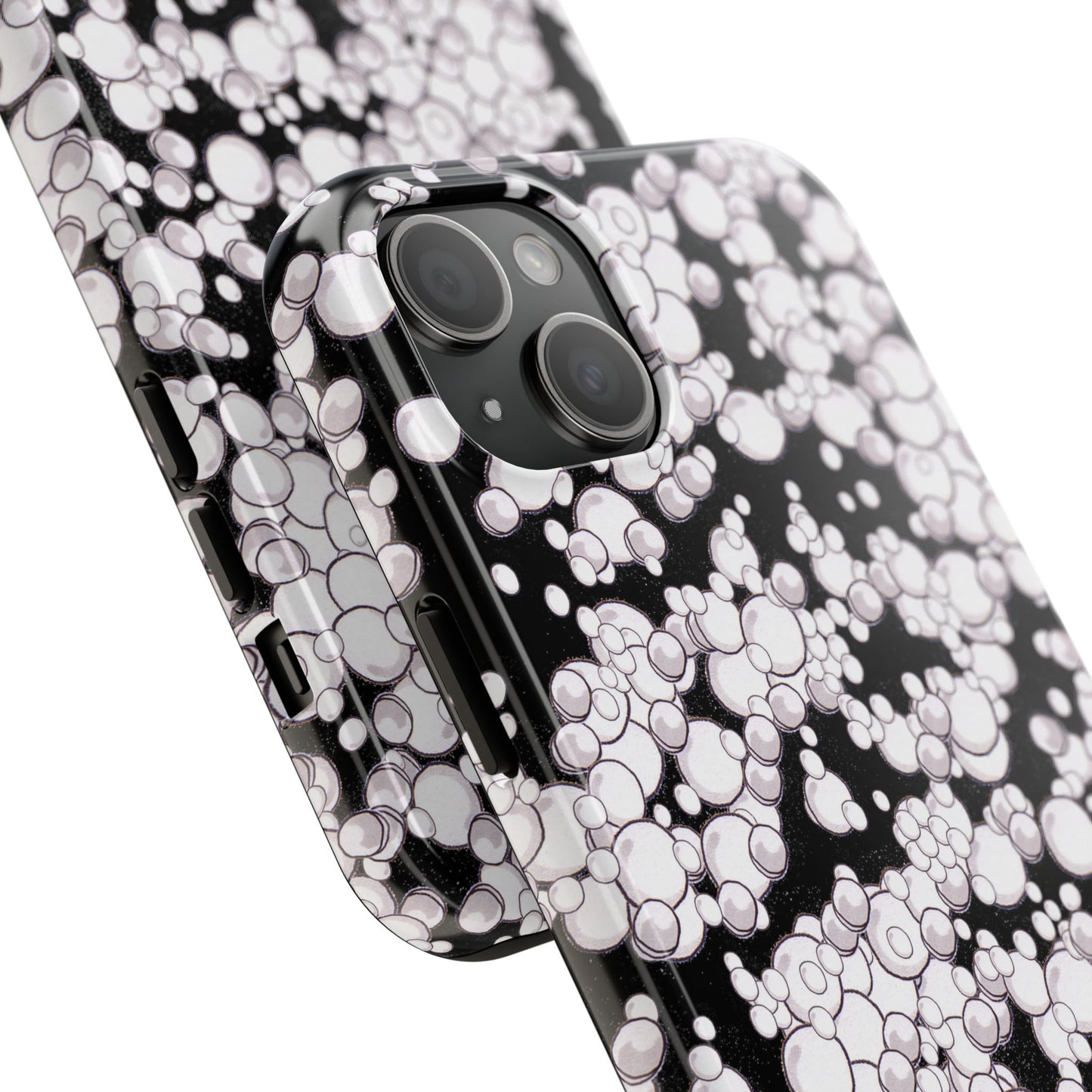 Bubble Dots Black Phone Case