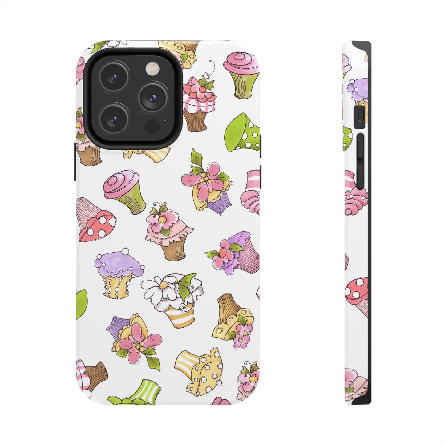 Cupcake Toss White Phone Case