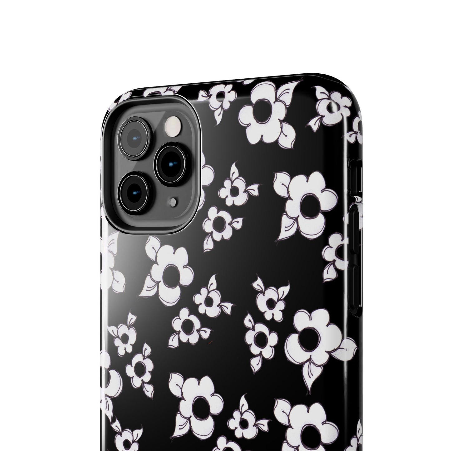 Daisy Cluster Black / White Phone Case