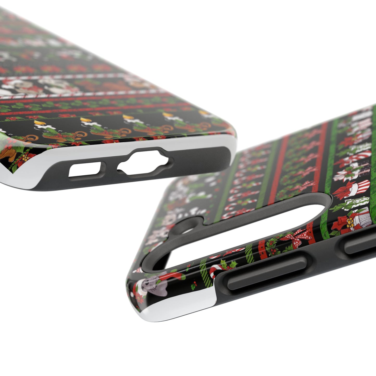Holiday Borders Black Phone Case