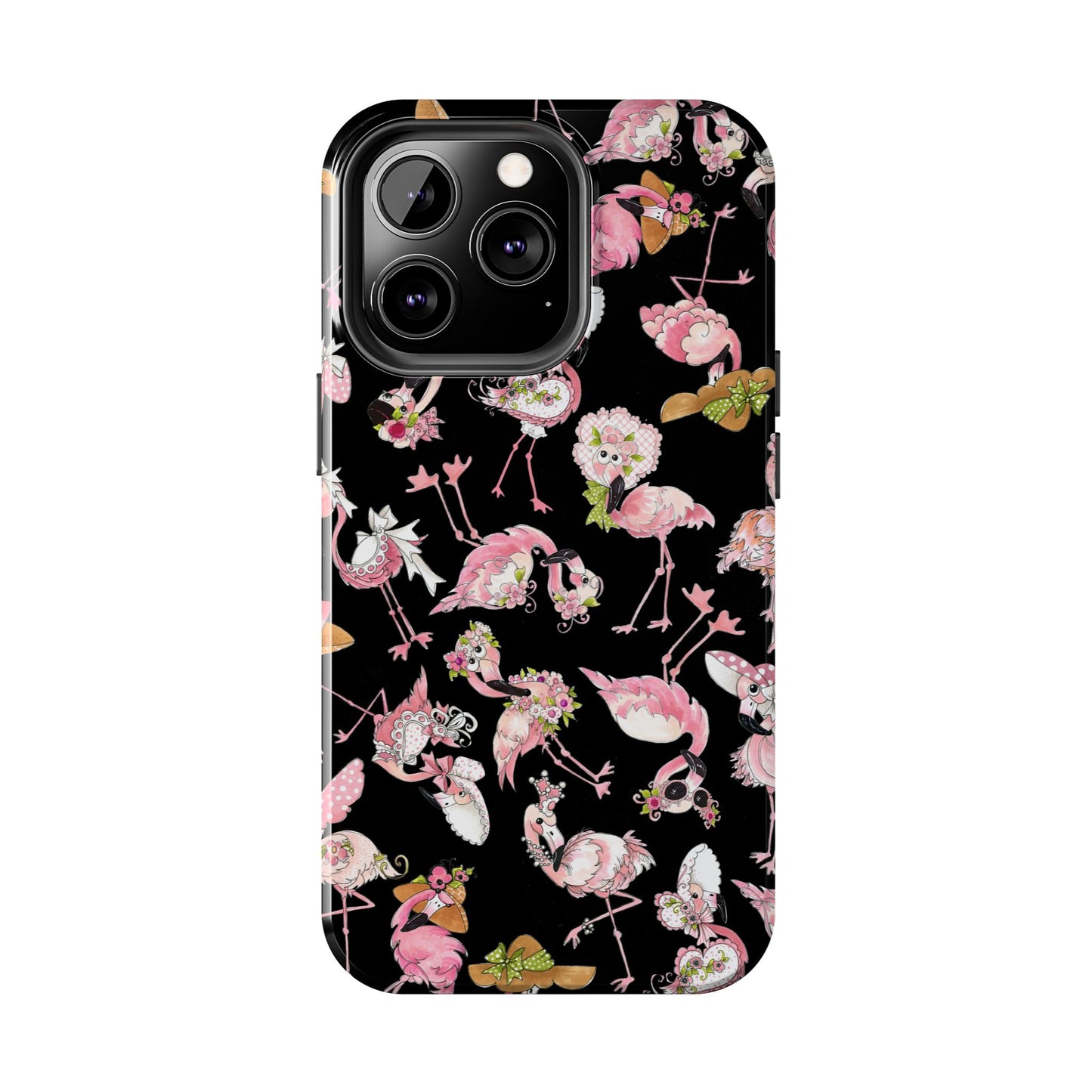 Tossed Flams Black Phone Case