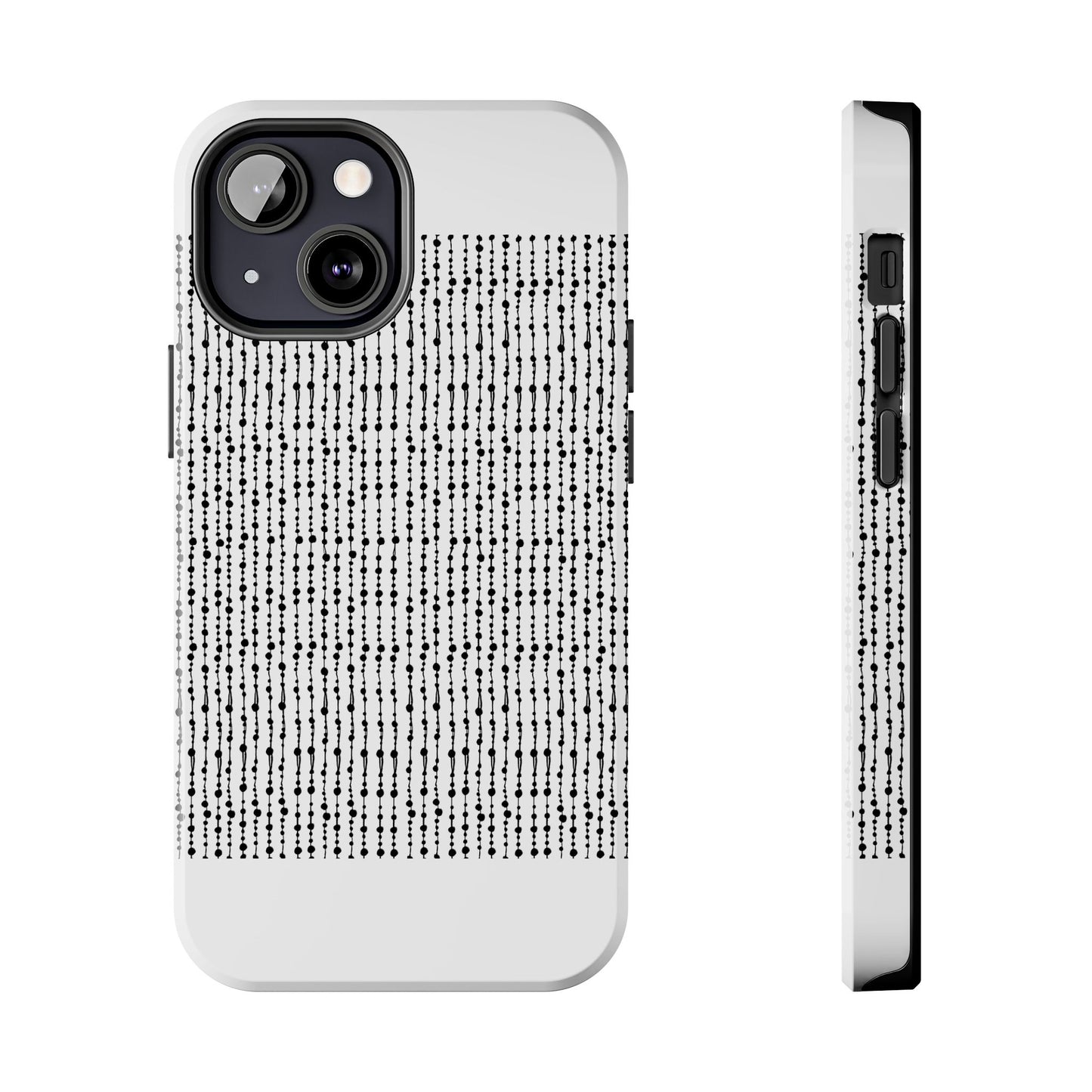 Beaded Curtain White / Black Phone Case