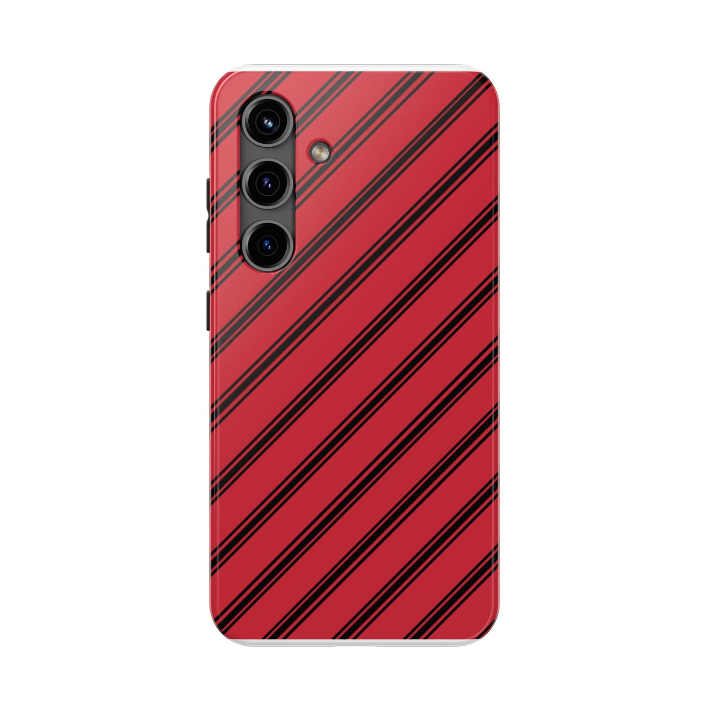 Awning Stripe Red / Black Phone Case