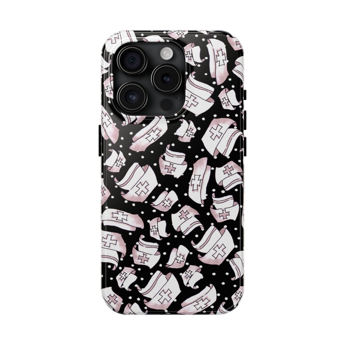 Med Hats Black Phone Case