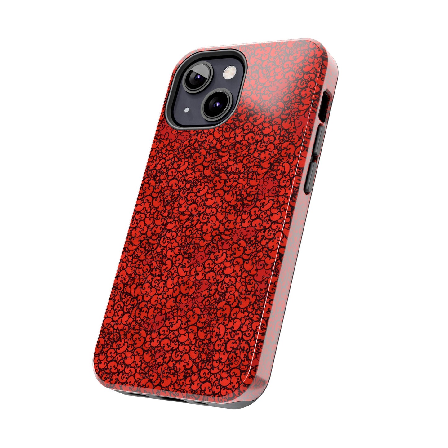 Scrollie Red / Black Phone Case