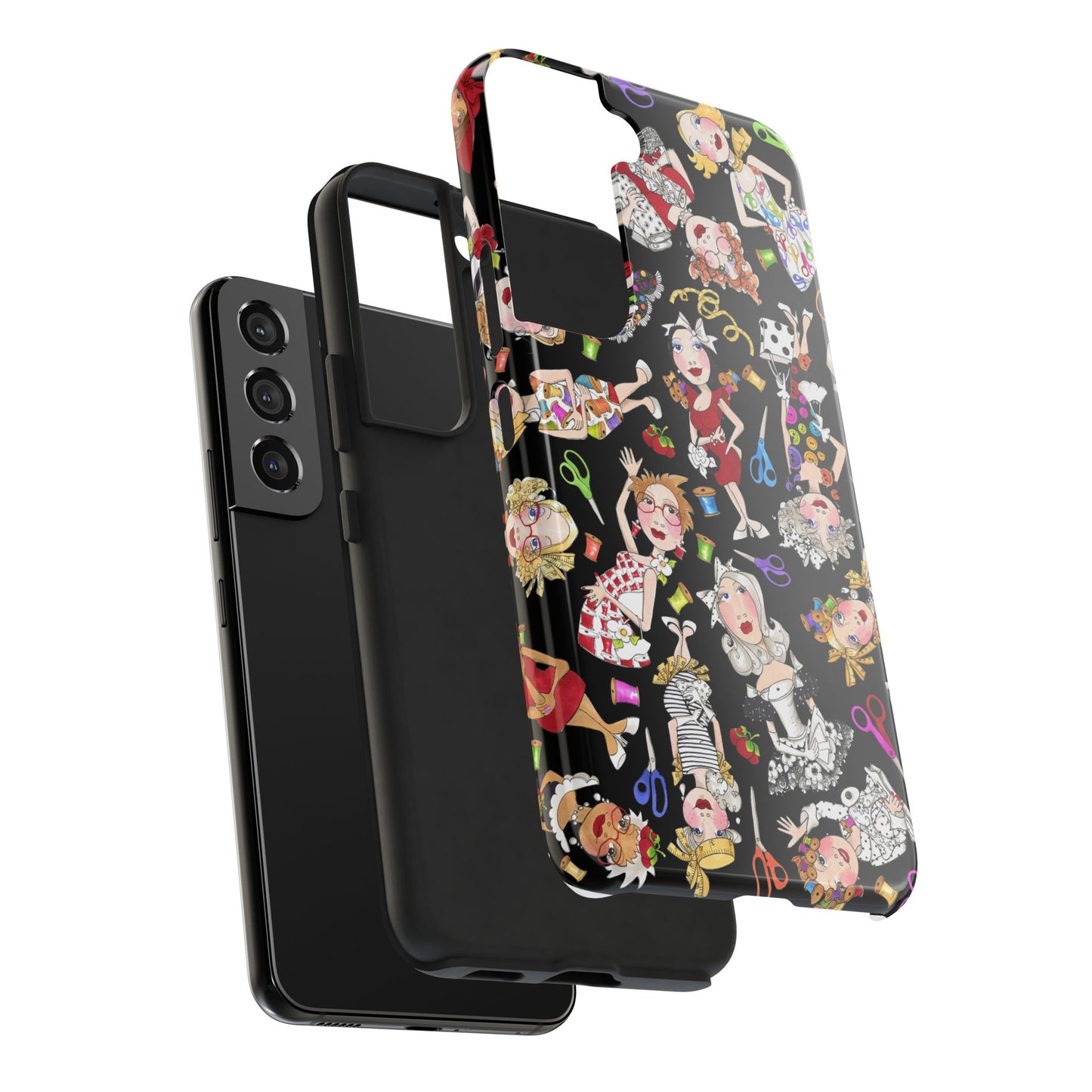 Sew Tossed Black Phone Case