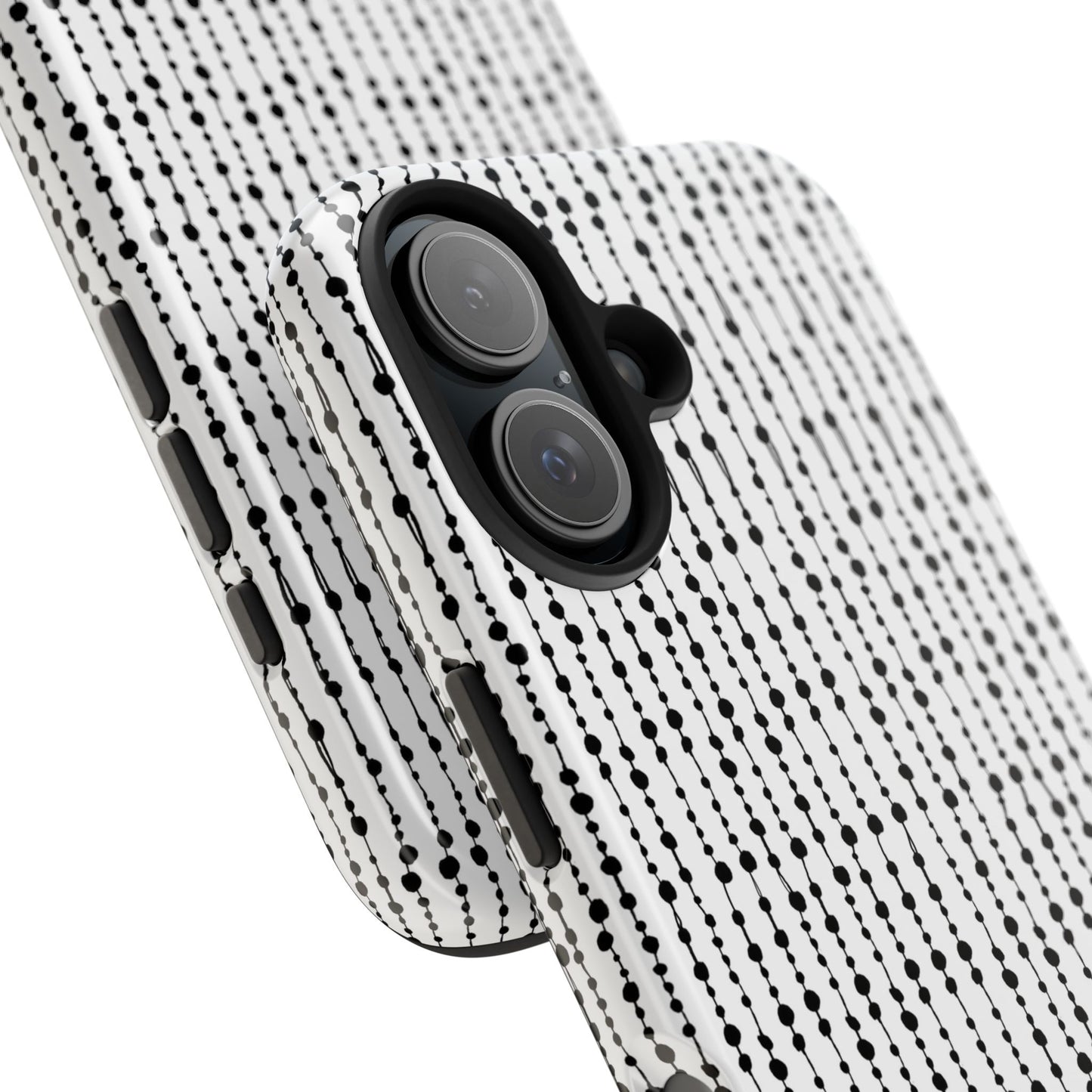 Beaded Curtain White / Black Phone Case