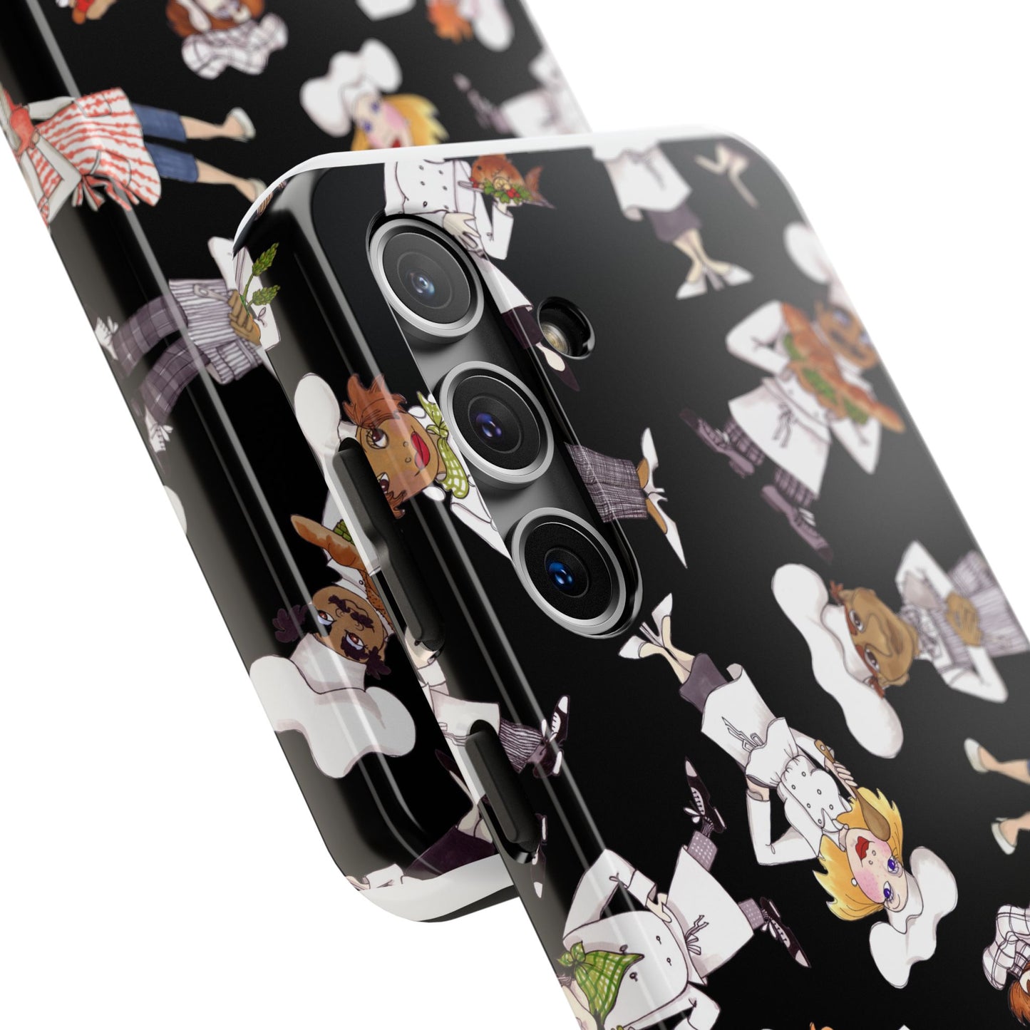 Tossed Chefs Black Phone Case
