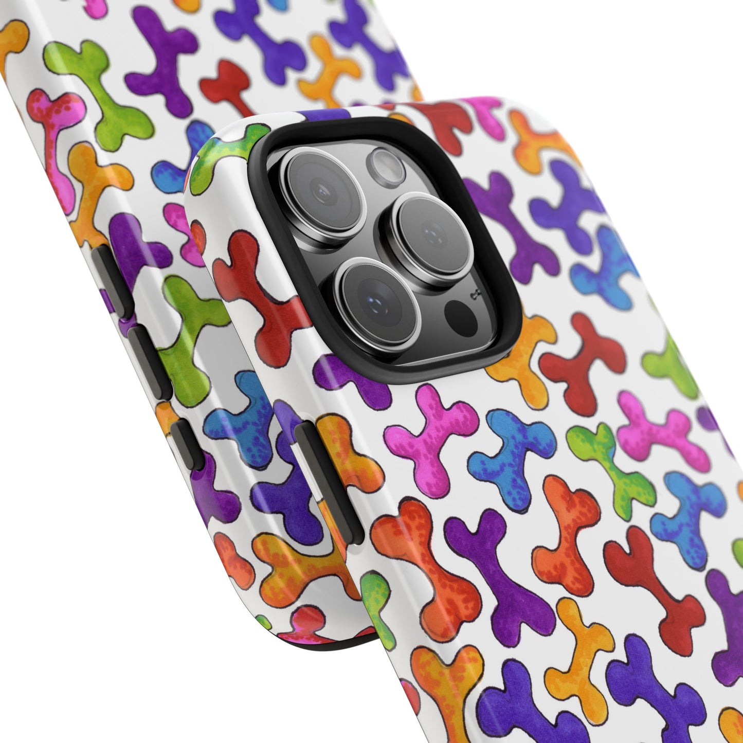 Fancy Bones White / Multi Phone Case