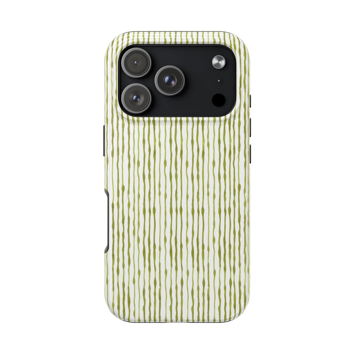 Faux Seersucker White / Green Phone Case