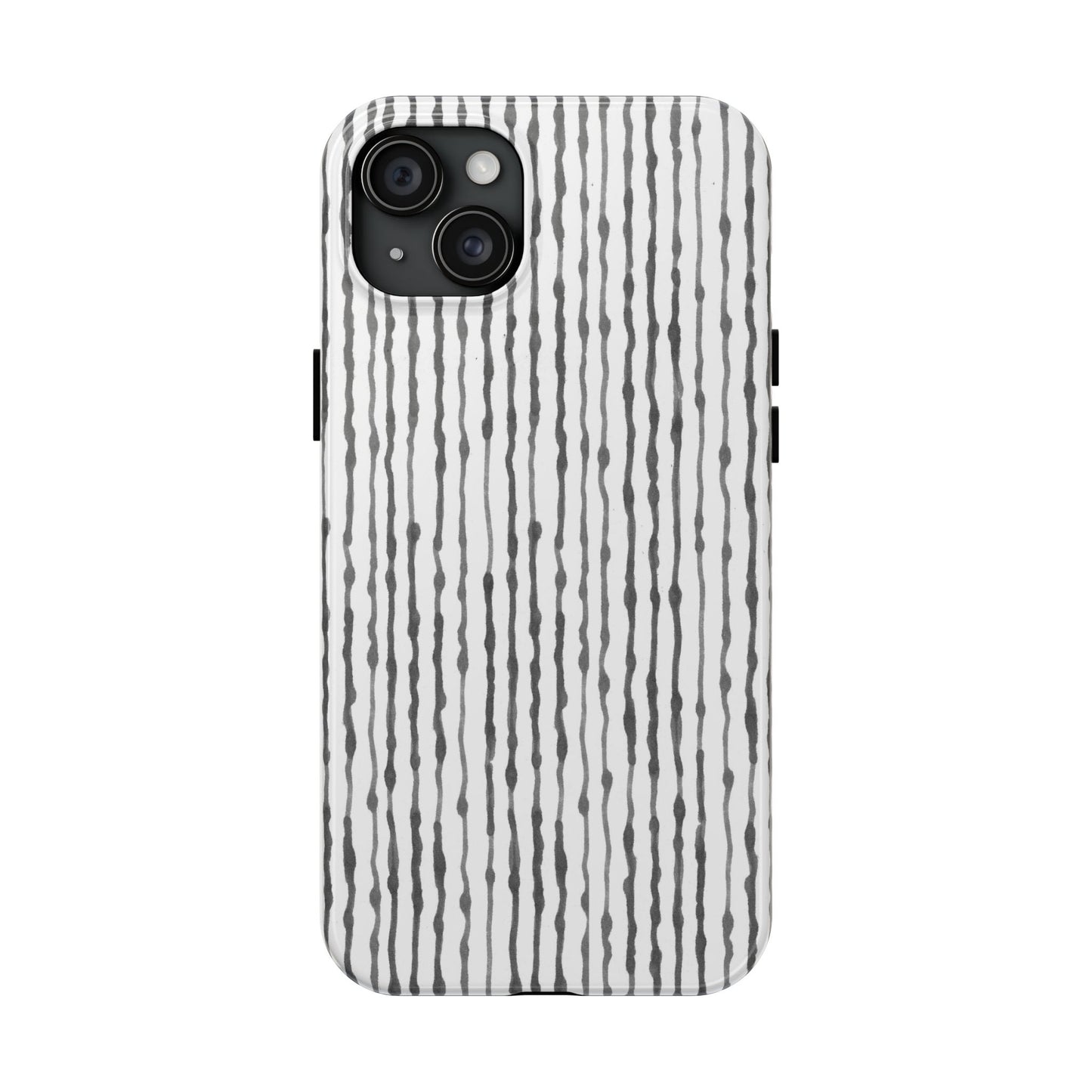 Faux Seersucker White / Charcoal Phone Case